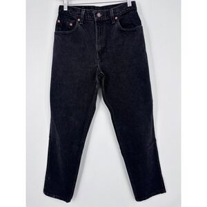 Vintage 90s Levis 551 Jeans Womens 8 Petite Black Relaxed Fit Tapered USA 1994
